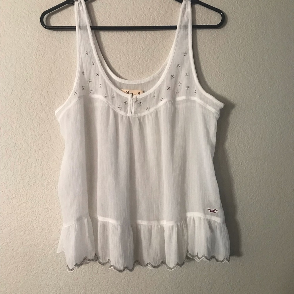 Hollister size medium white top